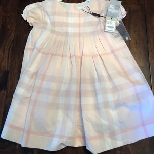 Beautiful 3T Girls Pink Burberry Dress NWT.